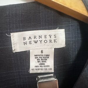 Blue and Gray plaid sleeveless dress-  side pockets. Barney’s New York. Size 6.